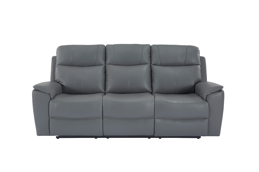 RC-2424 Faux Leather Manual Dual-Sided Recliner Sofa Bevestigde kussens